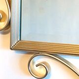 Miroir laiton doré 50s. Vintage. Hollywood Regency