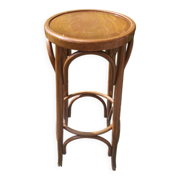 Tabouret haut en bois courbé