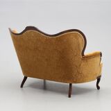 Rococo-Style Sofa & Armchair — Plush Upholstery — 20th Century — Romantic S