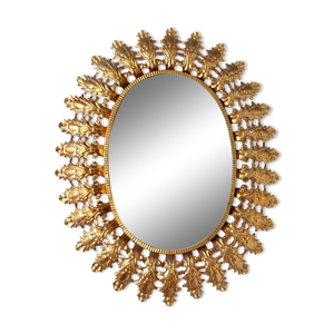 miroir ovale soleil en