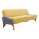 1950s streamline design sofa bed – Light yellow & grey mottled