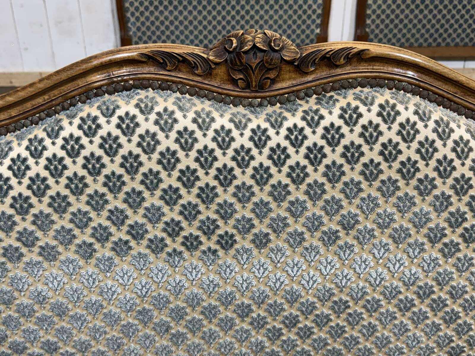Pair of Louis XV style beech beds from the 1950s.
