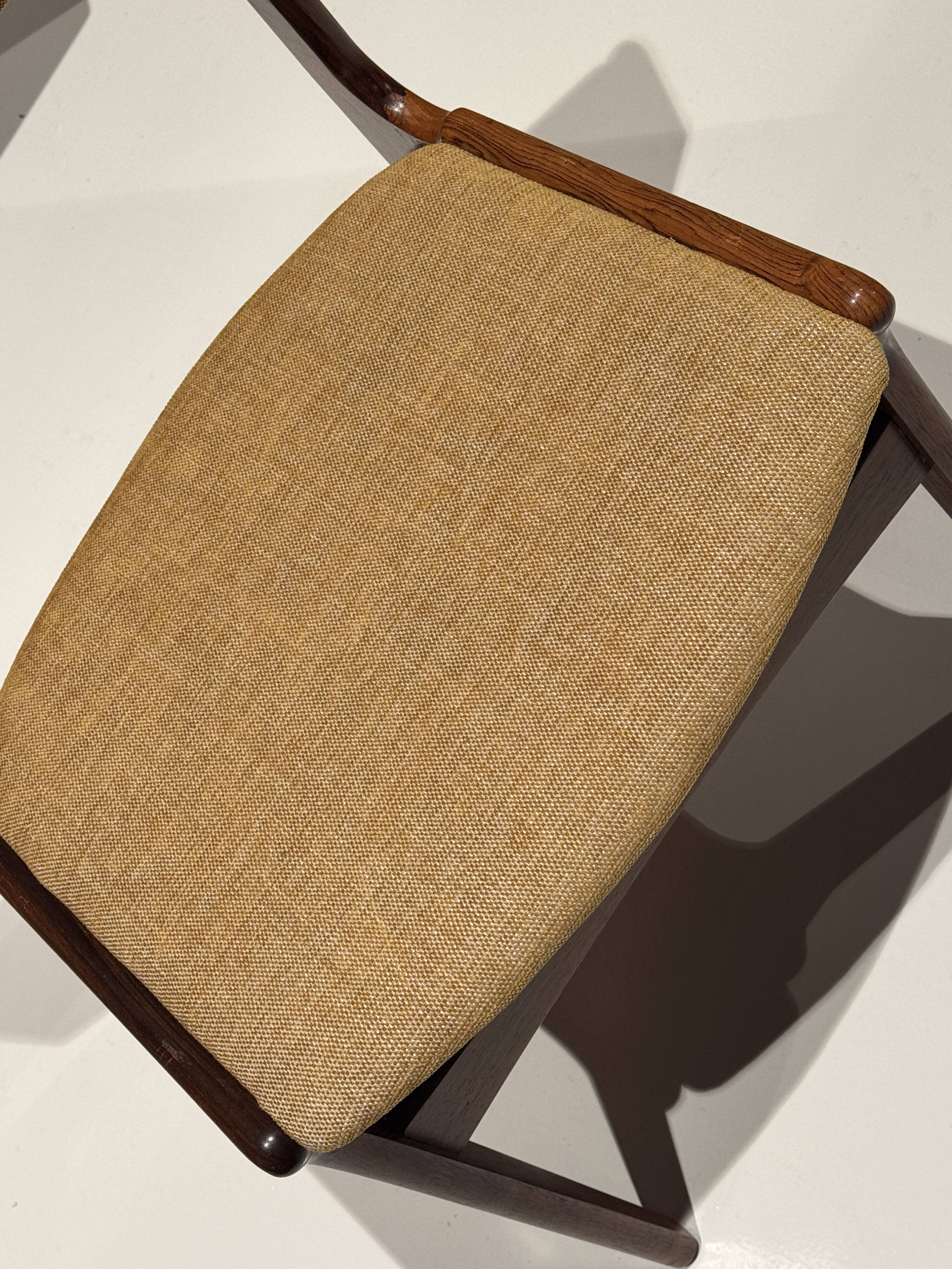 8 dining chairs | rosewood | reupholstered