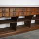 French oak late XIXth century general store shop / display cabinet