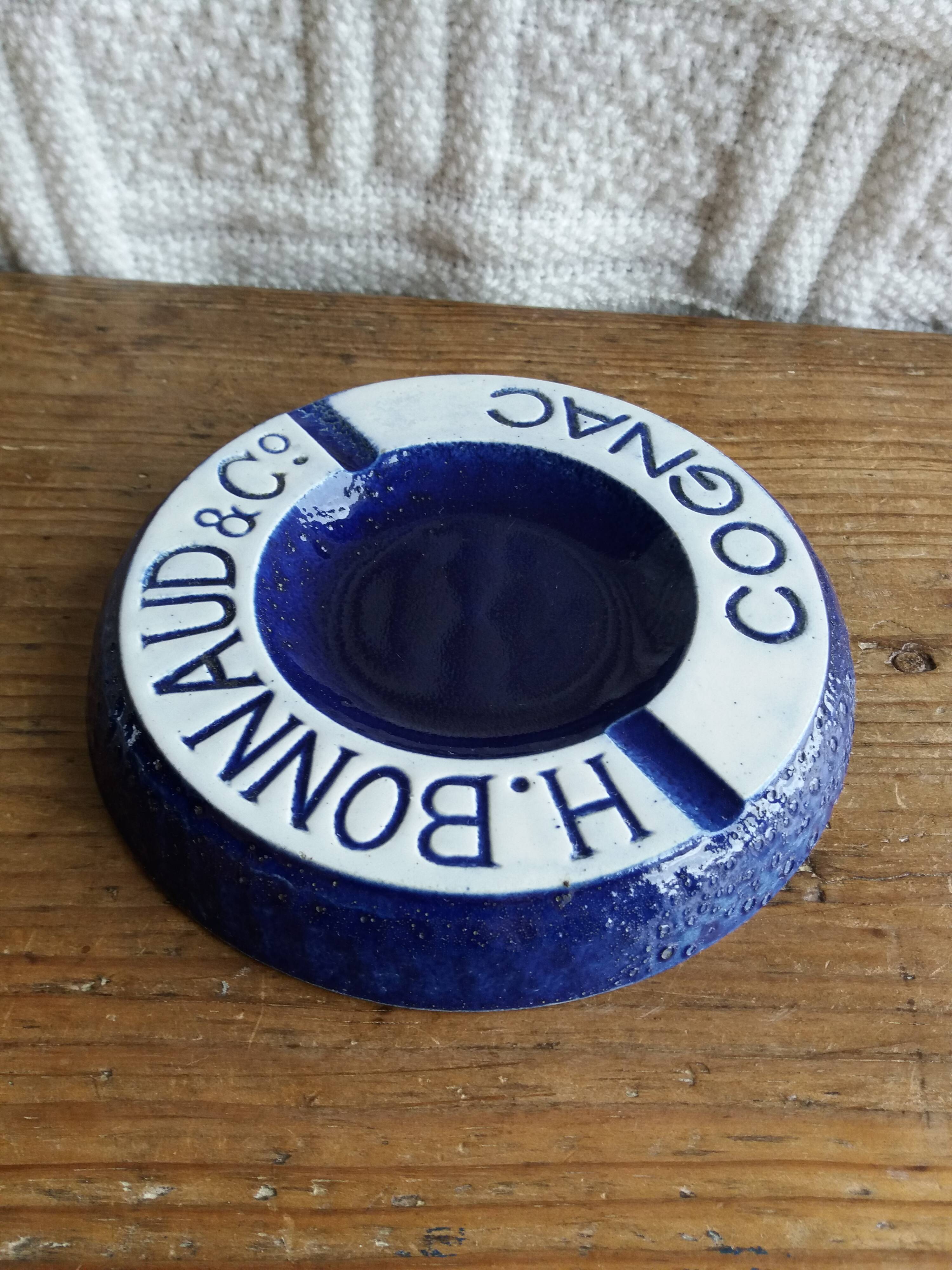 Old advertising ashtray Bonnaud Cognac