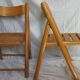 paire de chaises pliantes en pin