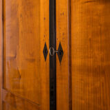 Biedermeier wardrobe in solid cherrywood veneer, germany, 19th century
