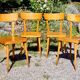 4 chaises bistrot années 60 en bois courbé