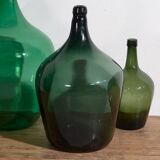 Antique green damajuanas (circa 1920). 3-piece set #5