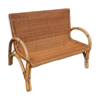 Rattan bench from 1960/70