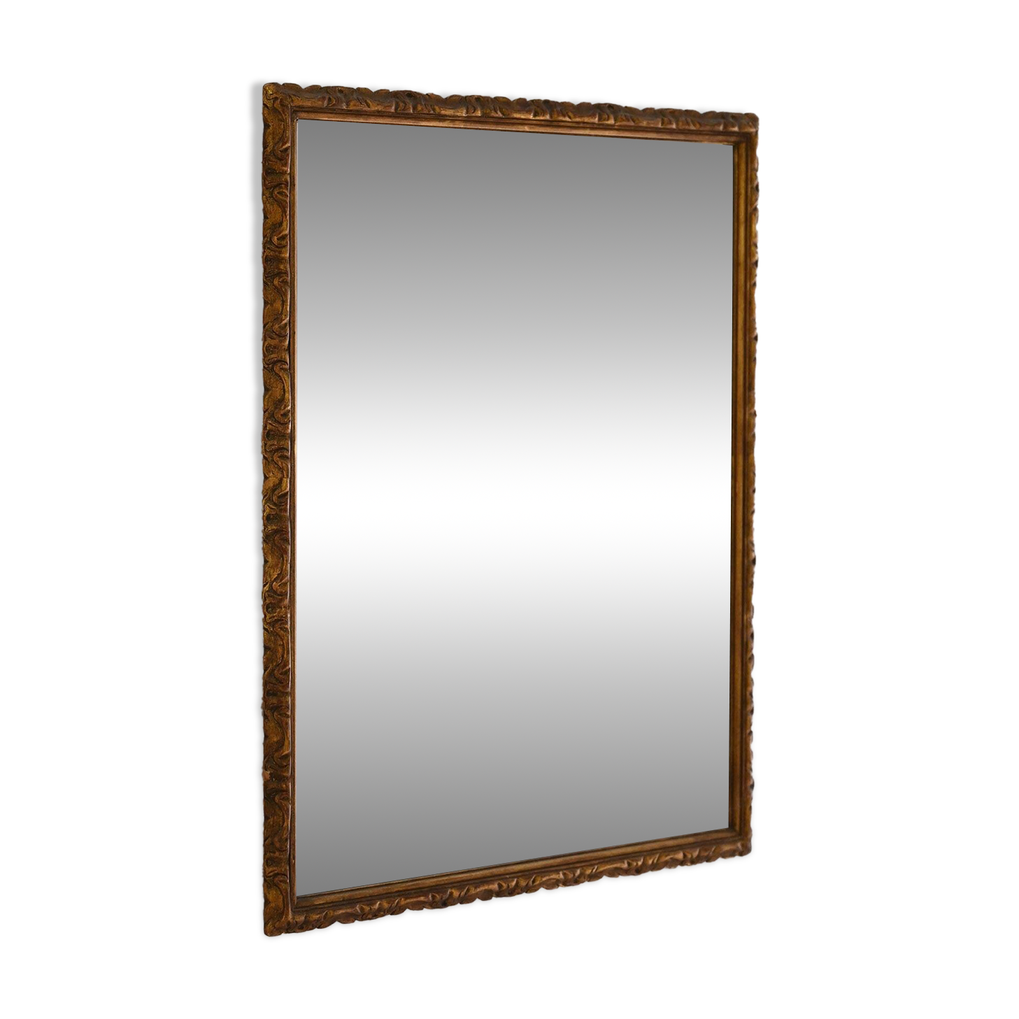 1950s Scandinavian mirror with carved frame