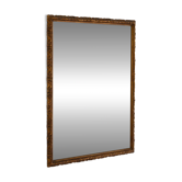 Miroir scandinave des années 50 avec cadre sculpté