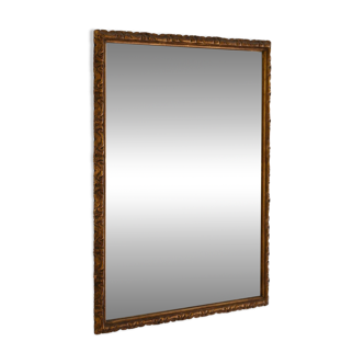 1950s Scandinavian mirror with carved frame