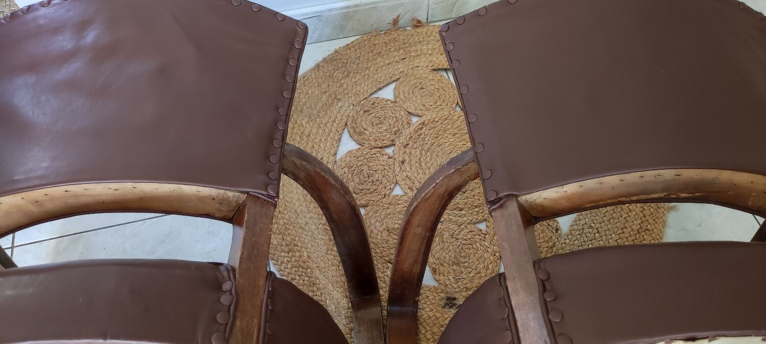 Pair of bridge armchairs