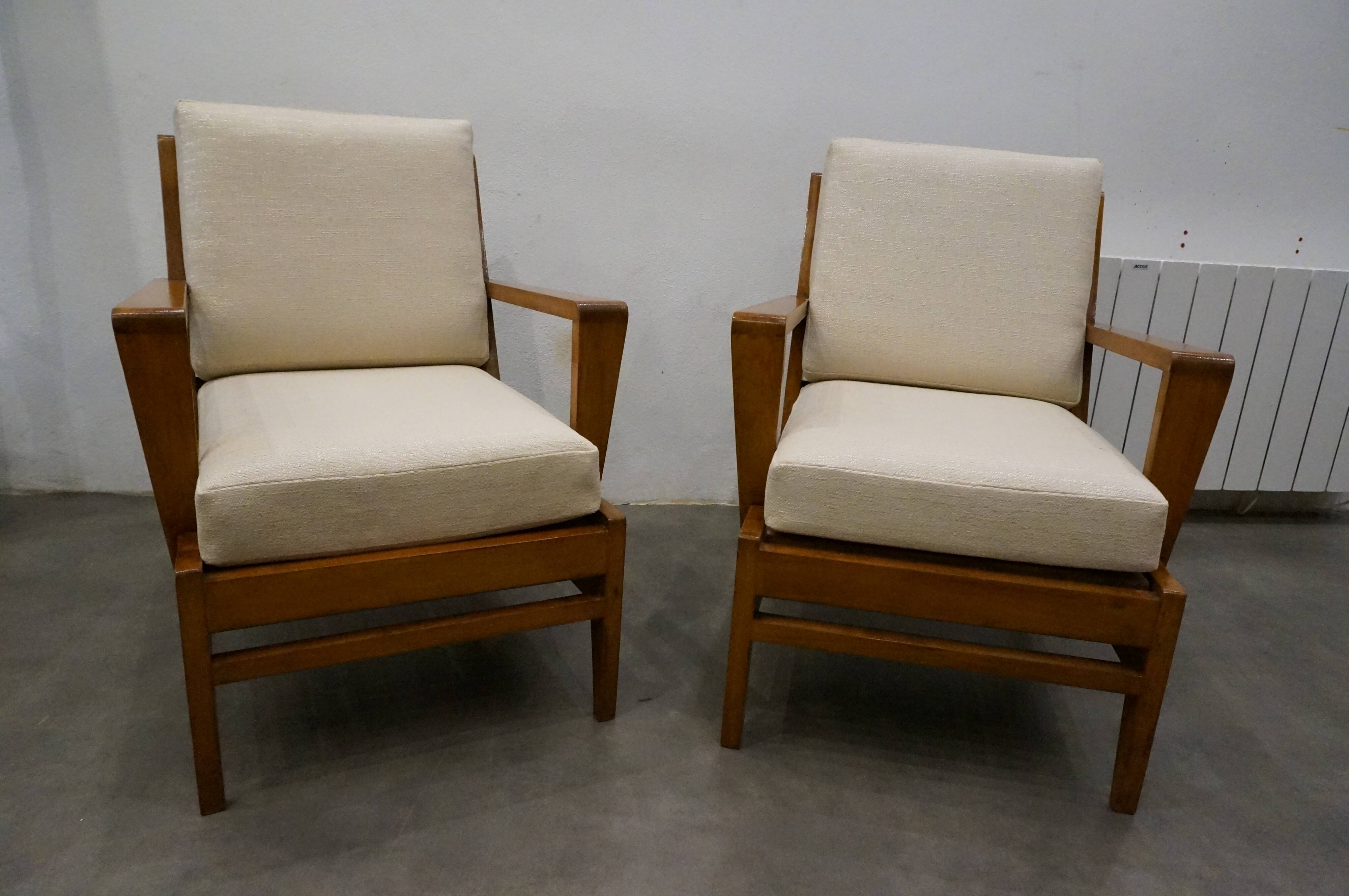 Pair of armchairs by René Gabriel