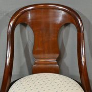 Set of 4 Gondola Chairs in Mahogany, Restoration period – Part 1, 19th century