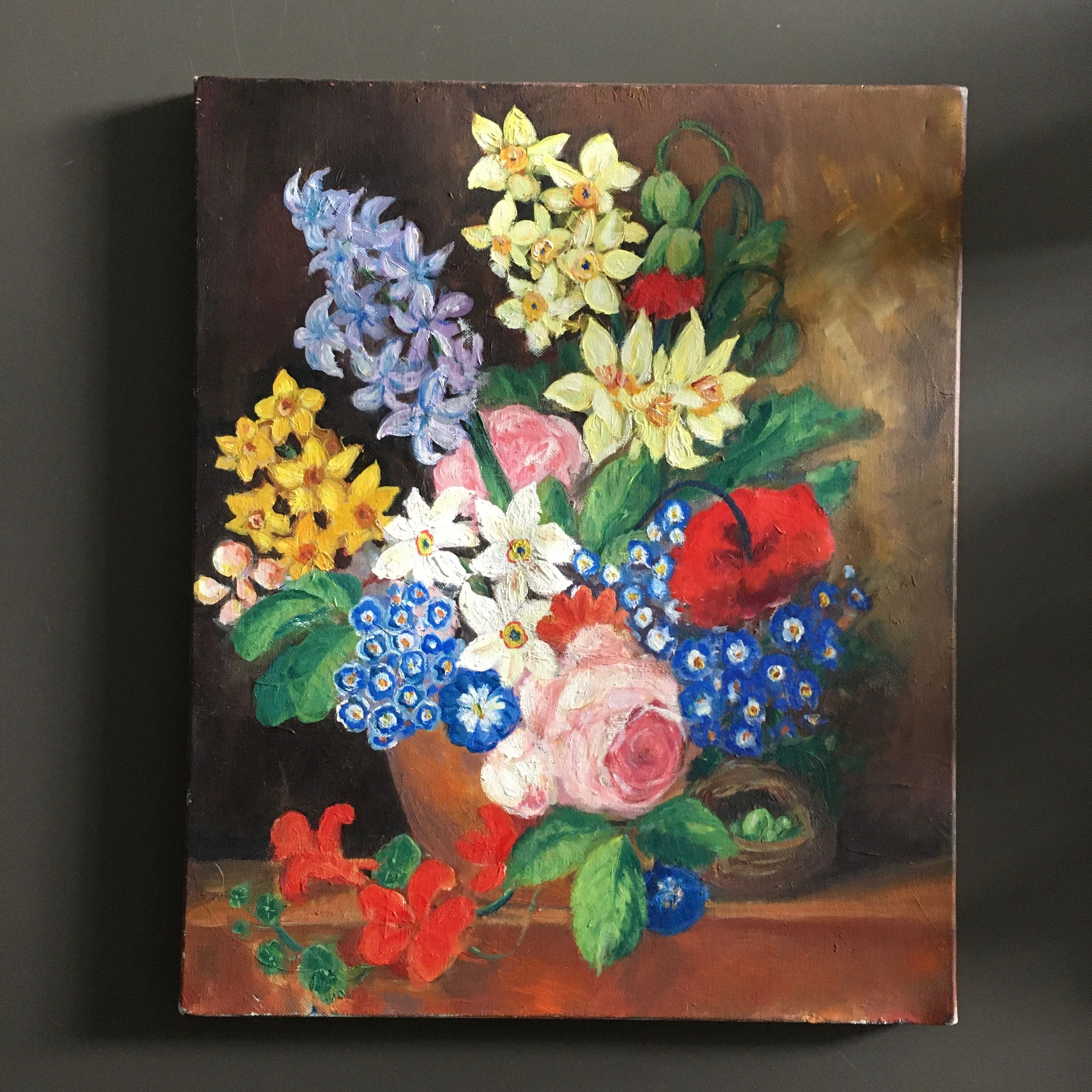 Spring bouquet table