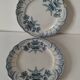 Two ironstone plates Saint-Amand Regency model