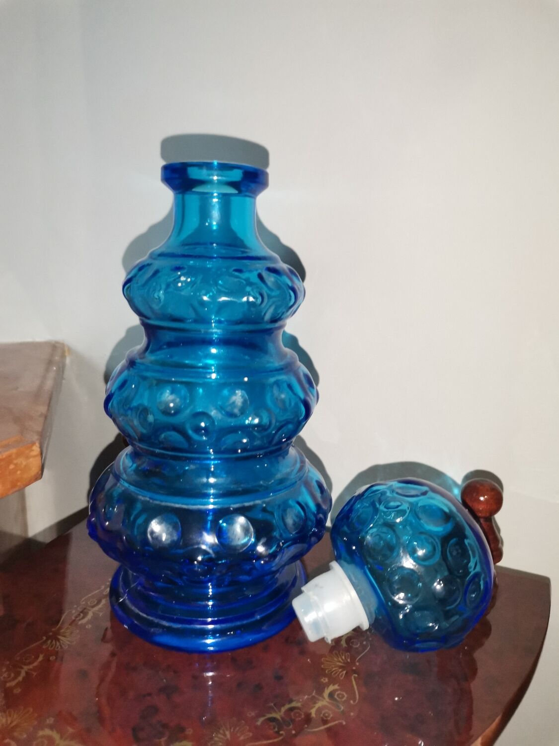 Blue glass bottle