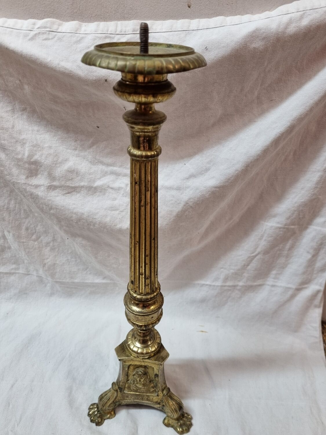 Church candlestick, lion's feet, nineteenth century
