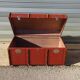 Old curved travel trunk
