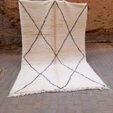 Tapis berbère classique blanc et noir