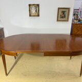 Louis XVl style round table in cherry with extensions