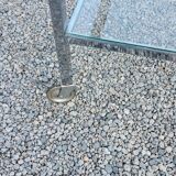 Rolling service chrome art deco double glass trays 1930