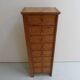 Antique pine filing cabinet with drawers