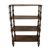Antique turned walnut shelf