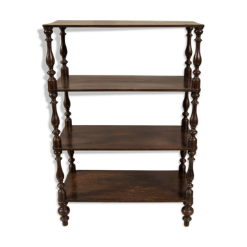 Antique turned walnut shelf