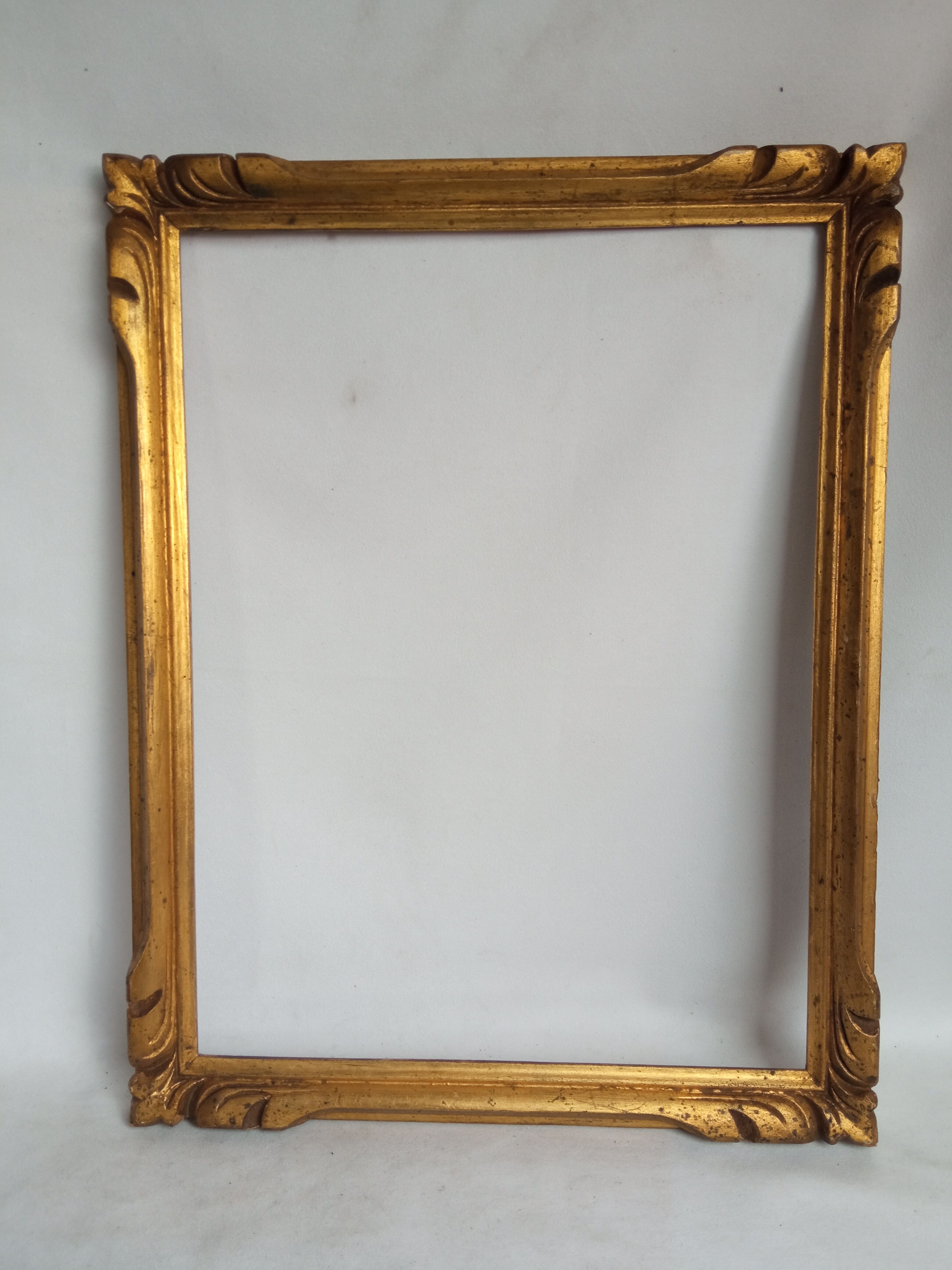 Pair of Montparnasse frames in gilded wood with circa 1960 leaf - 40 x 30 cm