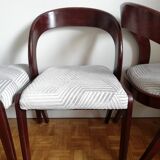 Suite of 4 Baumann gondola chairs renovated