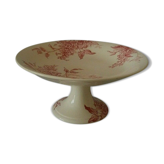 Compotier ancien faïence Gien modèle Lilas rose fin XIXème
