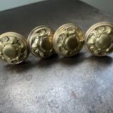 set of 4 antique brass furniture handles/buttons