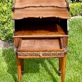 Louis XVI style walnut bedside table