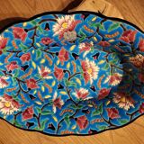 Longwy enameled fruit bowl