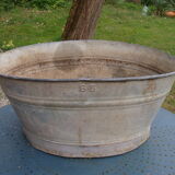 Bassine zinc ovale 65 litres