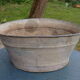 Old oval zinc basin 65 liters
