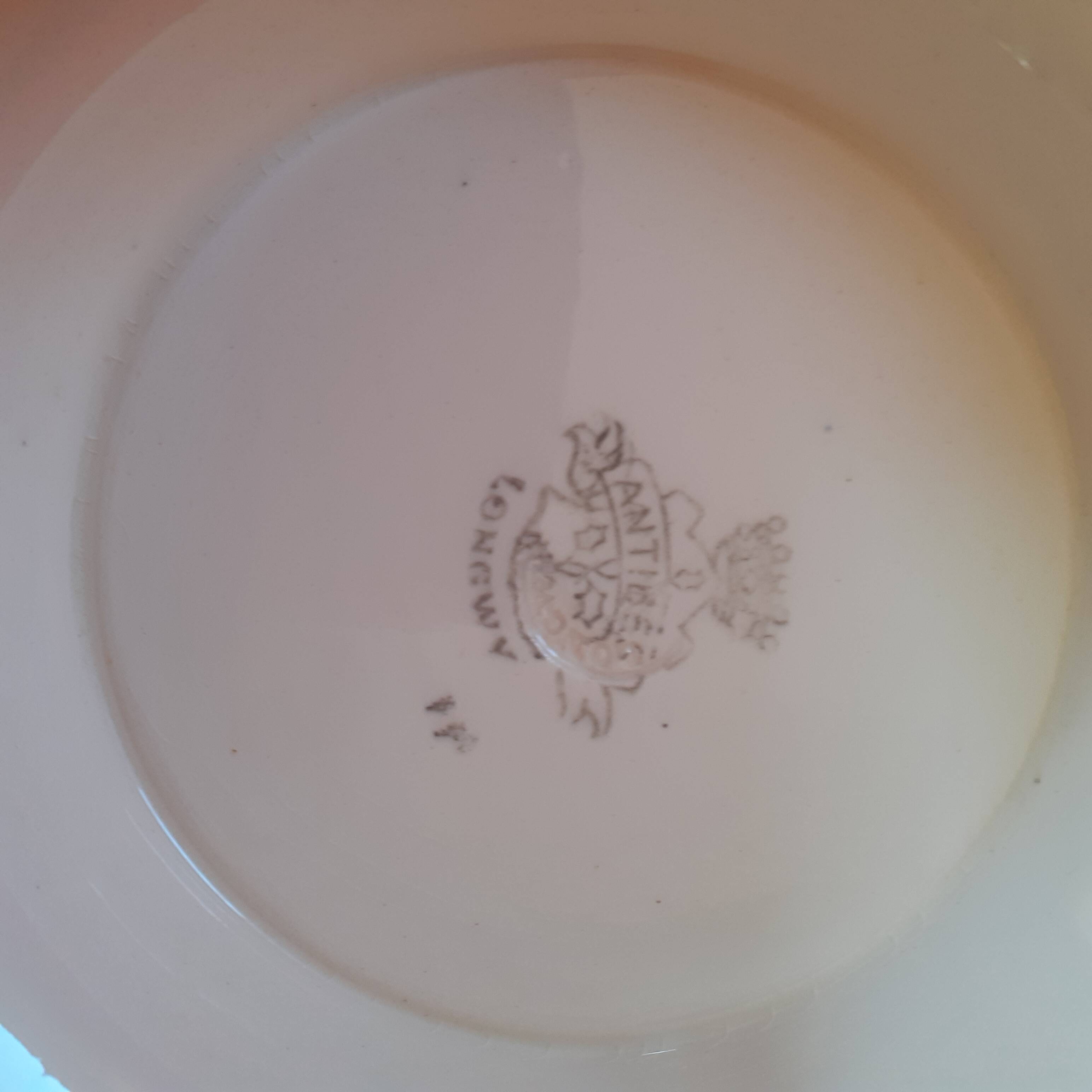 2 dishes enamel decoration Longwy. Model Antibes.