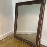 Antique solid oak mirror