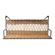 Vintage rattan & steel shelf 1950
