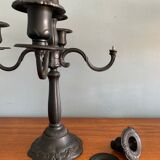 Seletti chandelier in rococo style in black metal