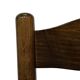 Set of 4 dark brown wooden chairs 70s minimalist design