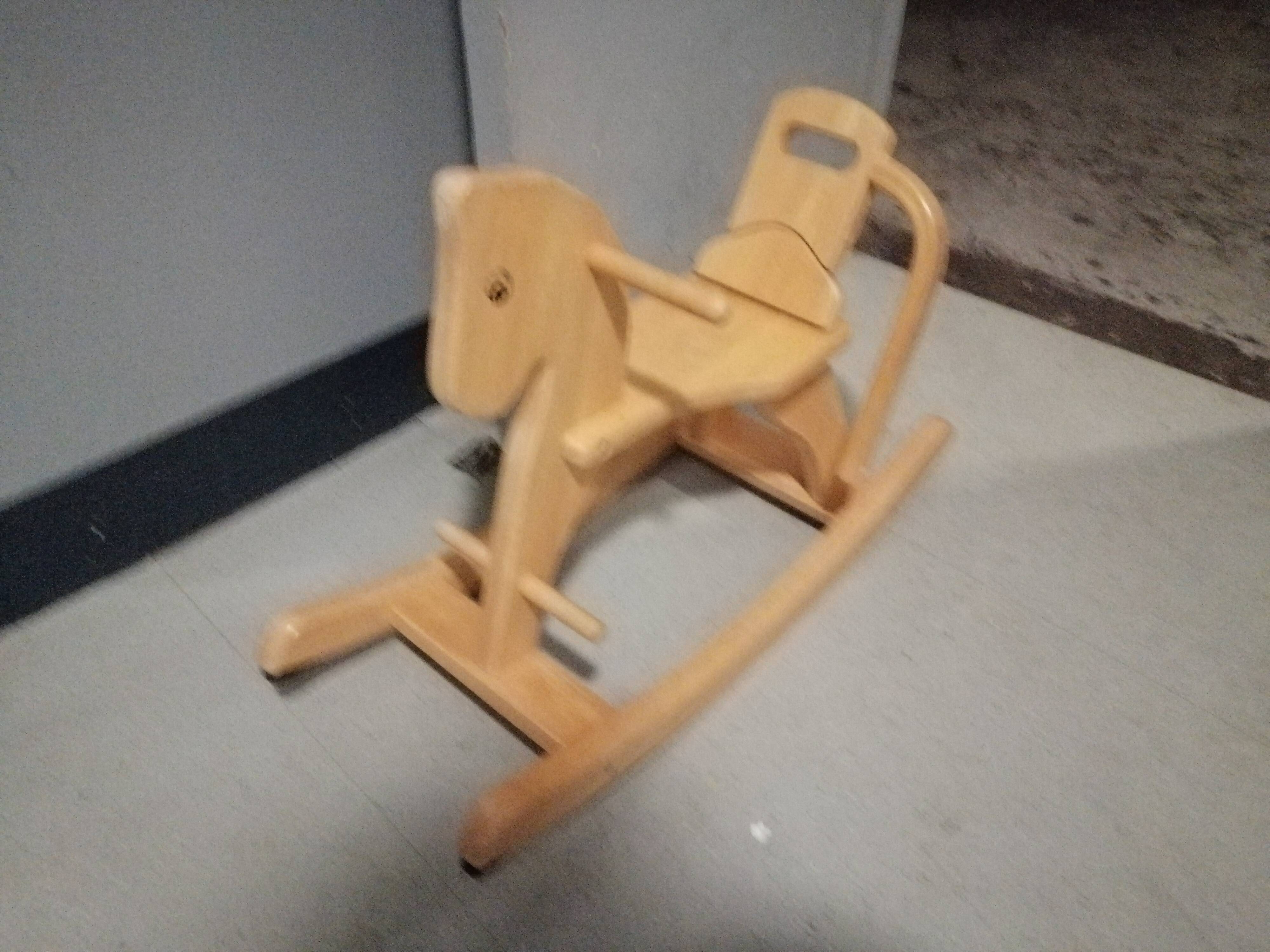 Wooden rocking horse