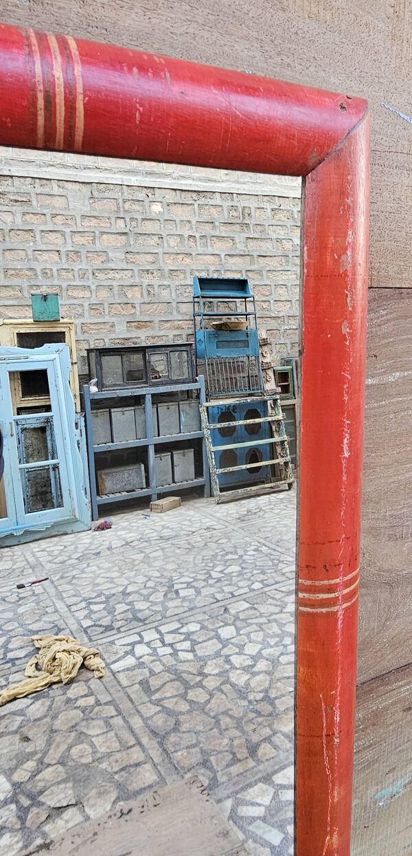 Ancien miroir en teck birman