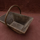 Panier en bois brut de vendange