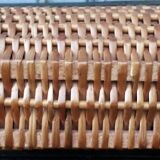 Wicker basket is wood