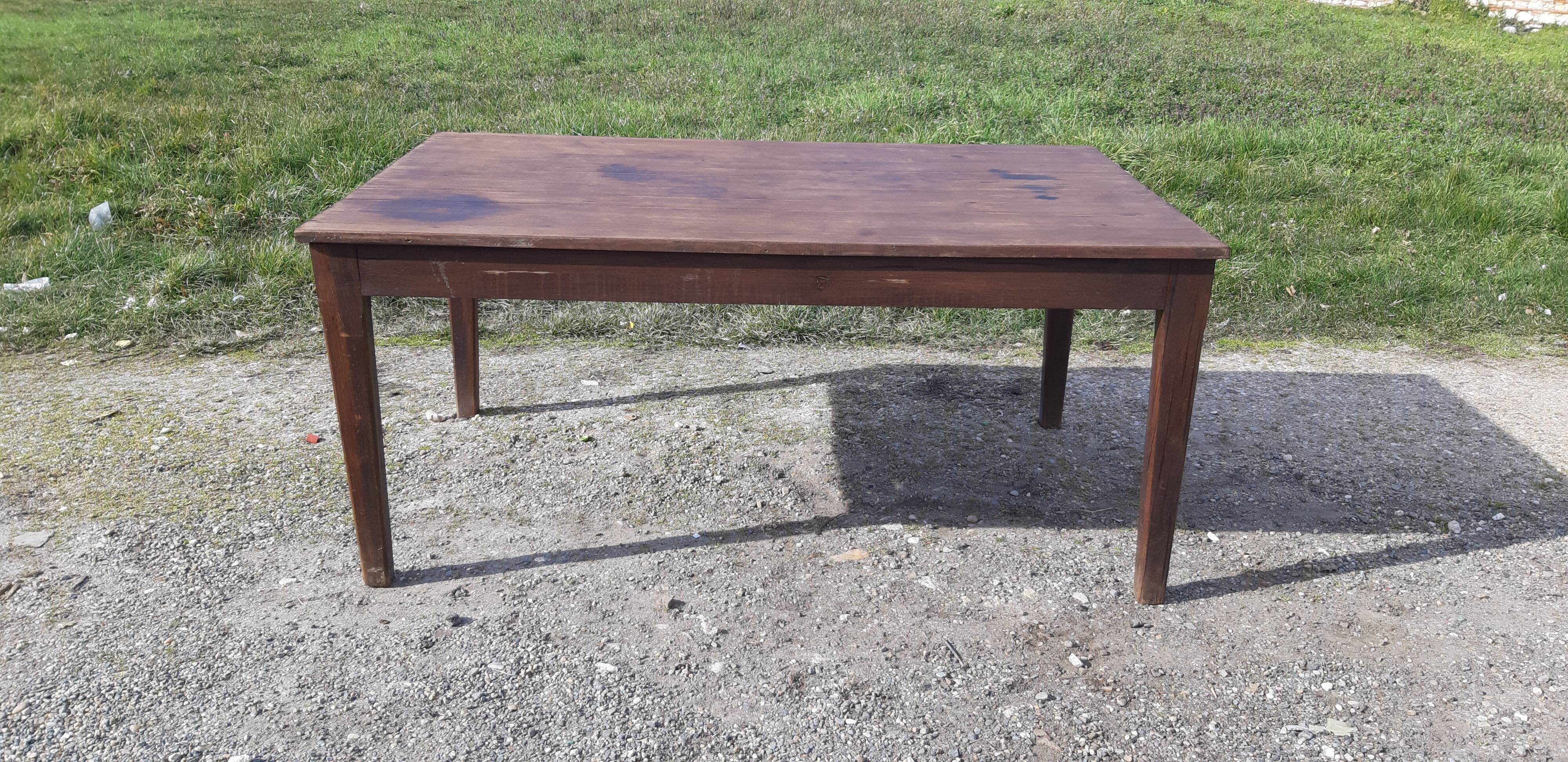 Oak farmhouse table with 2 extensions