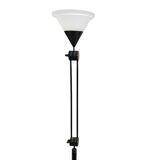 Adjustable / Conical Glass and Black Metal Floor Lamp by Tronconi, 1970s